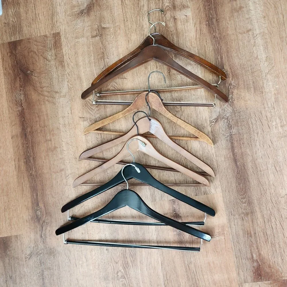 Vintage Wooden Advertising Hangers Witty Bros Dillard's Macys Trouser Clamps (7)